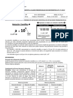 ACTIV. DE REFORZAM. DE APREND. PRESENC MAT. Nro 17 2° B RECONOCEMOS NOTACION CIENTIFICA JUEVES 25-05-2023 Semana 10. para Enviar