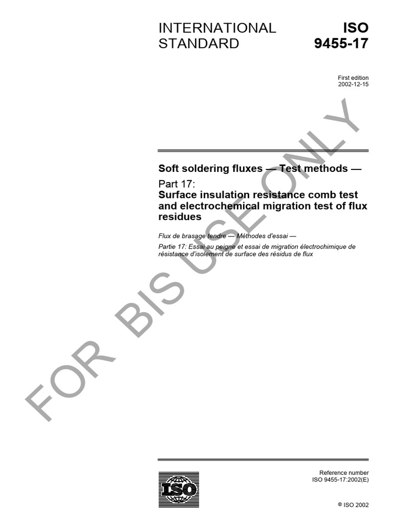 ISO 9455-17 2002 Ed.1 - Id.32830 Publication PDF (En) | PDF | Soldering ...