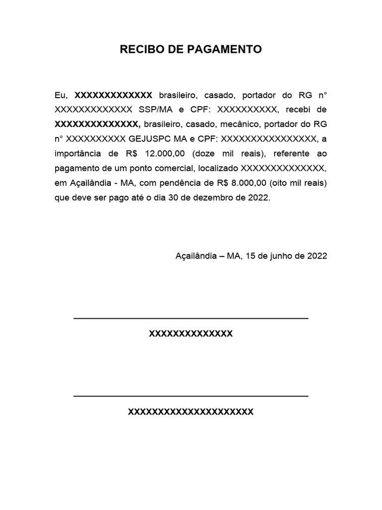 Recibo de Pagamento | PDF