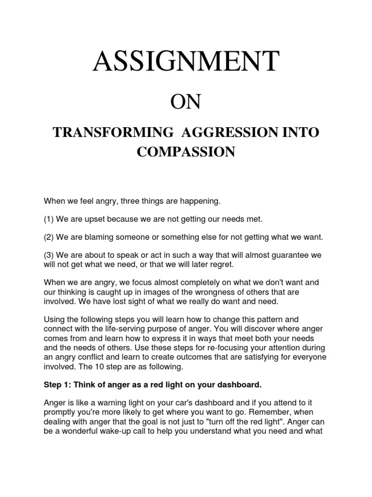 Transforming Anger into Compassion | PDF