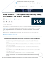 ISO 27001 Information Security Policy - How To Write It Yourself