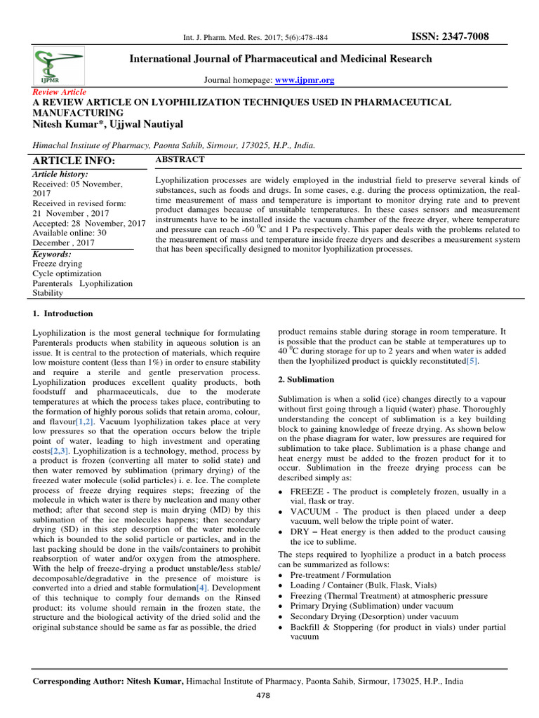 a-review-article-on-lyophilization-techniques-used-in-pharmaceutical