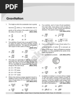 JEE Gravitation Formula Sheet for Class 11 | PDF