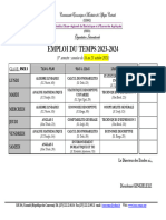 Emploi Du Temps Semestre1 Semaine03 Du 16 Au 21 Octobre 2023 ISE