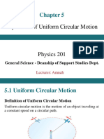 ch05 Dynamics of Uniform Circular Motion