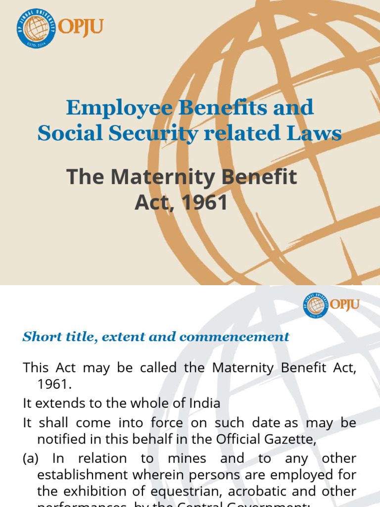 Maternity Act PDF Employment Childbirth