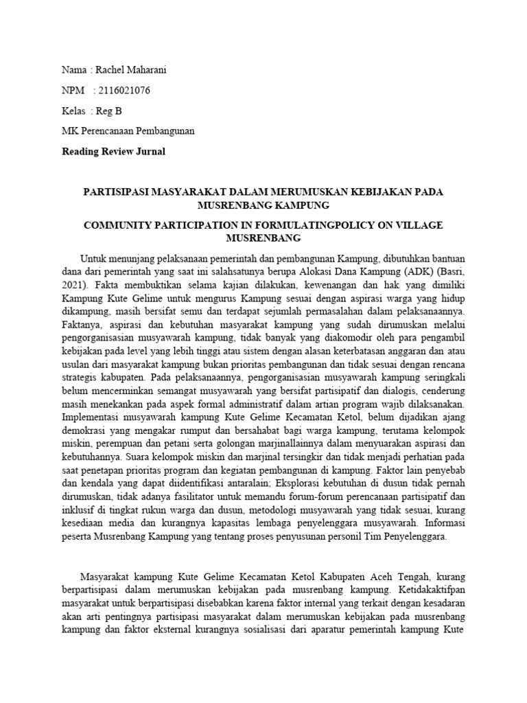 Rachel Maharani 2116021076 Reg B Review Jurnal PP PDF