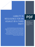 Liability in Negligence For An Assault by A Third Party Edited 4 30 19