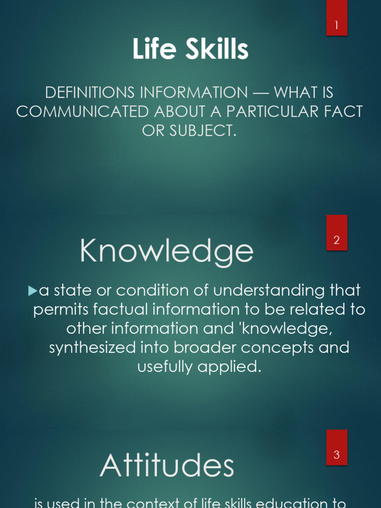 1 understanding life skills pdf life skills behavior