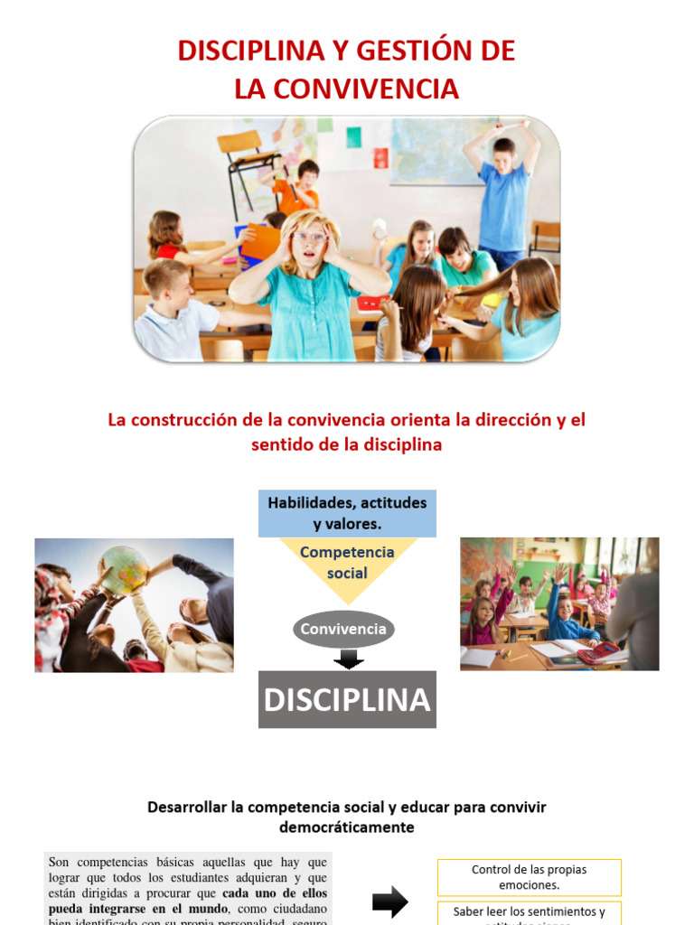 Disciplina y Convivencia Escolar | PDF | Aprendizaje | Disciplinas