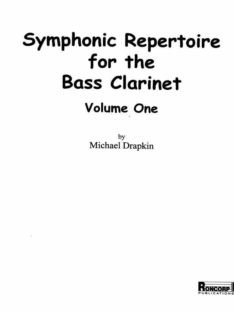 Drapkin Symphonic Repertoire For The Bass (Vol. 1) PDF