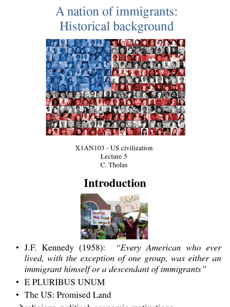 A Nation of Immigrants Historical Background Update 2023 | PDF ...