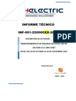 Informe de Mantenimiento Equipos de Patio 220 KV Sector 6