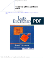 Full Download Laser Electronics 3rd Edition Verdeyen Solutions Manual