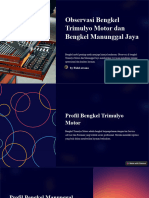 Observasi Bengkel Trimulyo Motor Dan Bengkel Manunggal Jaya