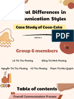 (GROUP 6) Cultural Differences in Communication Styles