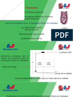 Calculo de Iluminacion para El Alumbrado Publico de Vialidades - ESIME Zacatenco. 22 de Junio de 2022