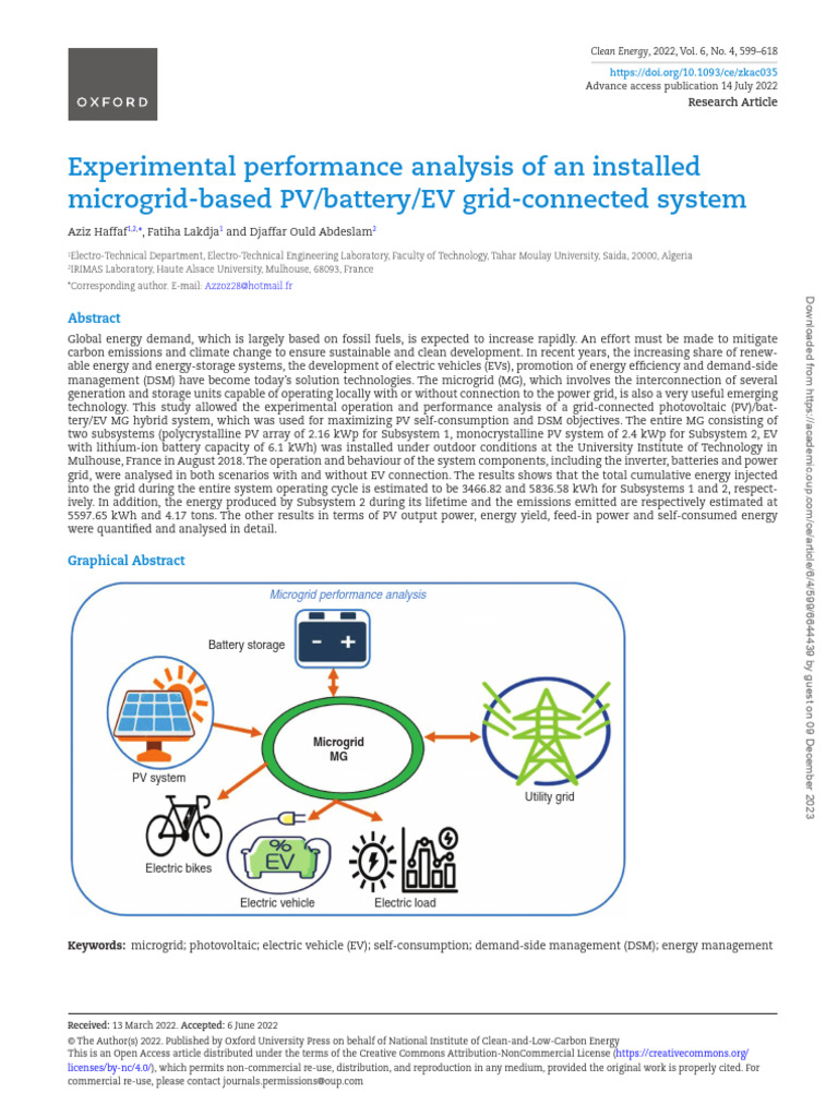 Experimental Performance Analysis of An Installed | PDF | Photovoltaics ...