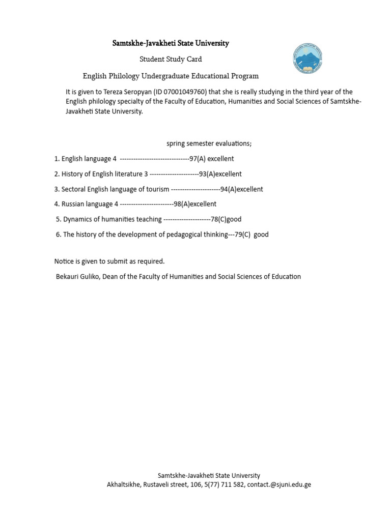 English Philology Study Card for Tereza | PDF | Language Arts & Discipline