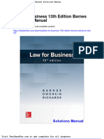 Full Download Law For Business 13th Edition Barnes Solutions Manual