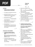 Focus 3 Unit 8 Test Overview | PDF