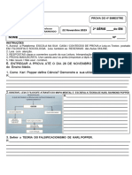 22 Novembro 2023 Prova 2º em Filosofia e Sociologia 4º Bimestre