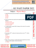 KU Physics Past Paper 2022