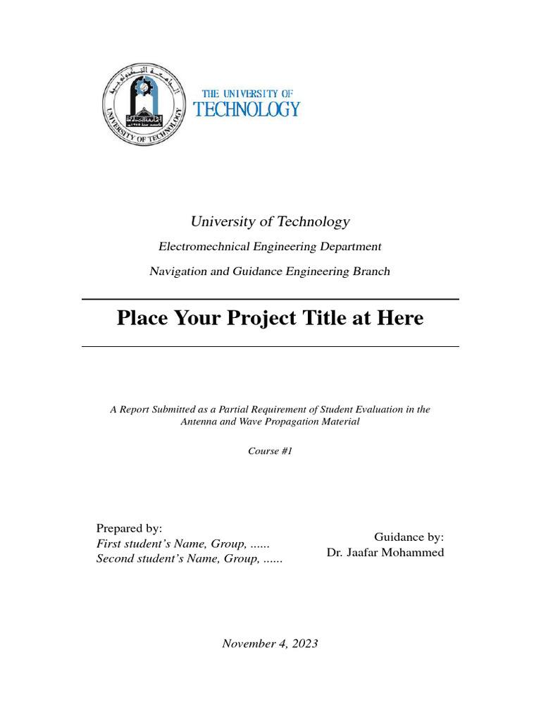 Report Template PDF