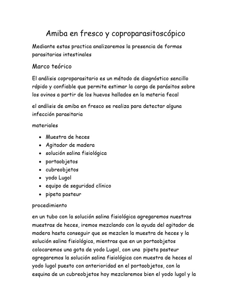 Amiba en Fresco | PDF