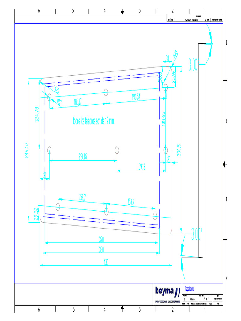 03 - Tapa Lateral Beyma - Line - Array - La10-3v | PDF