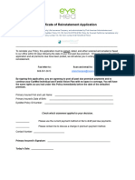 EyeMed Individual Reinstatement Application