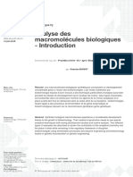 Analyse Des Macromolécules Biologiques - Introduction: Réf.: P3300 V3