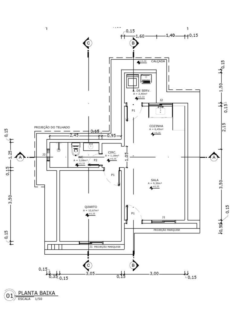 Planta Baixa de Casa Simples | PDF