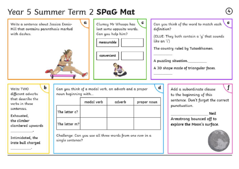 SPAG Revision Week 1 | PDF