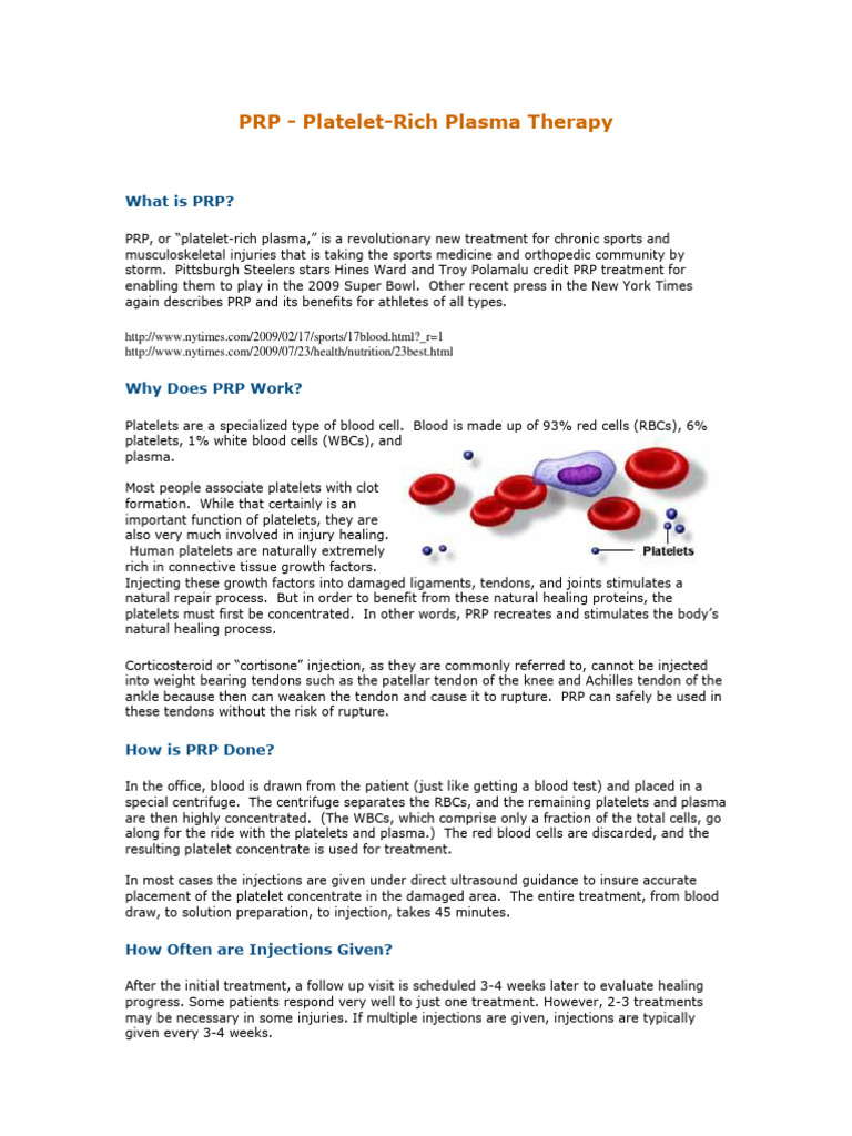 Prp Therapy Pdf Osteoarthritis Tissue Biology