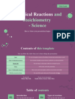 Chemical Reactions and Stoichiometry - Science - 11th Grade by Slidesgo