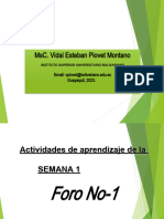 Orientaciones para El Foro # 1 Consulta Semana # 1