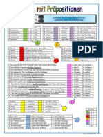 Verben Mit Präpositionen - Teil - 1 - A1 - Und - Teil - 2 - A2 - Test