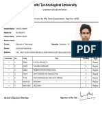 Admit Card