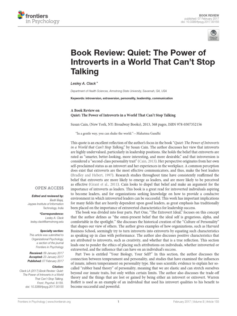 Fpsyg-08-00155 2 | PDF | Extraversion And Introversion | Leadership