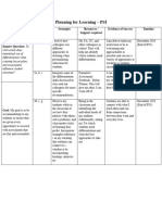 Professional Learning Tool Planning For Learning - Ian Snyder