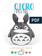 Totoro Plush Embroidery Instructions
