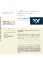 Lewandowski Seifi 2016 Metal Additive Manufacturing A Review of Mechanical Properties
