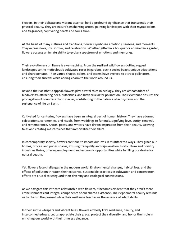 Flower notes PDF Flowers Biodiversity