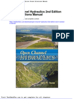 Full Download Open Channel Hydraulics 2nd Edition Sturm Solutions Manual