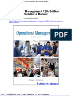Full Download Operations Management 12th Edition Stevenson Solutions Manual
