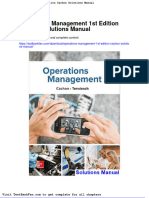 Full Download Operations Management 1st Edition Cachon Solutions Manual