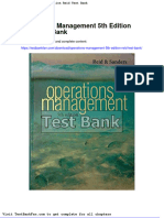 Full Download Operations Management 5th Edition Reid Test Bank