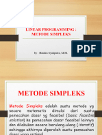 Linear Programming - Metode Simpleks