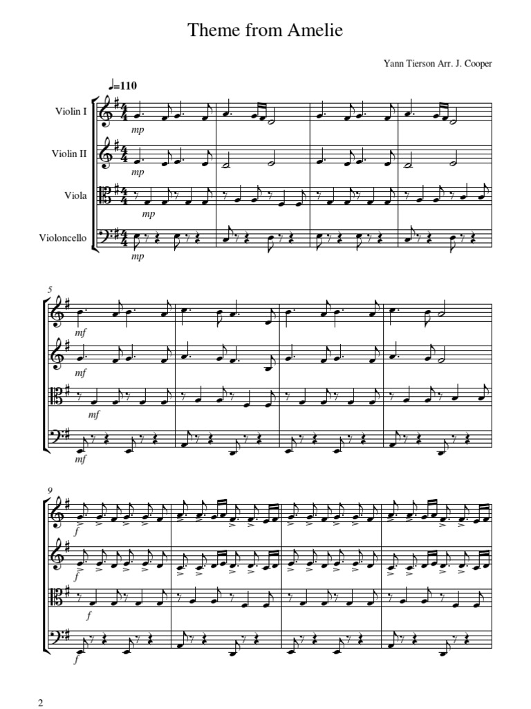 theme-from-amelie-violin-i